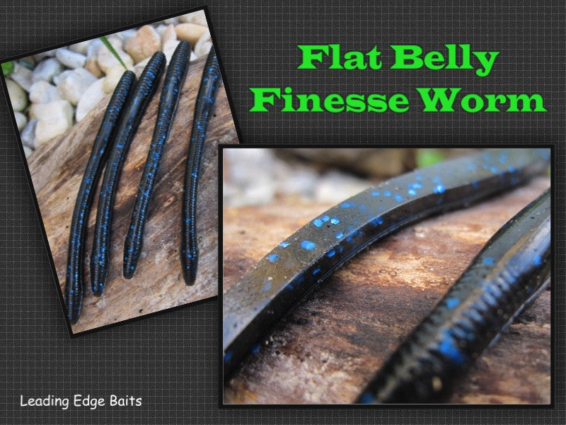 Flat Belly Finesse Worm - LeadingEdgeBaits